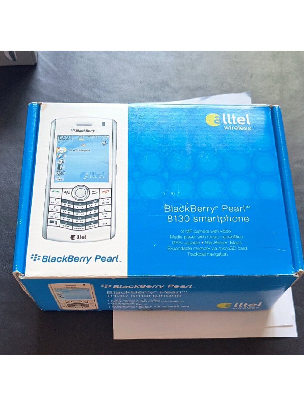 (For Collection) BlackBerry Pearl 8130 Alltel CDMA Bar Smartphone Silver GPS